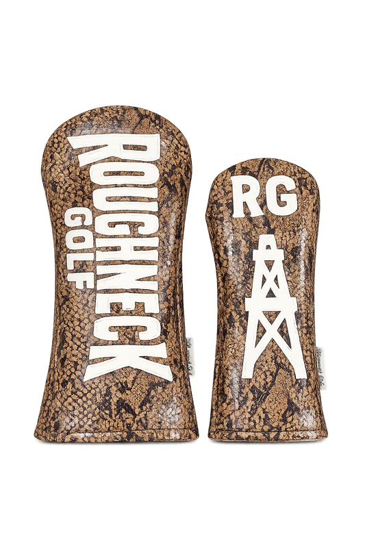Roughneck Golf Rattlesnake Driver & Fairway Headcover Set (White)